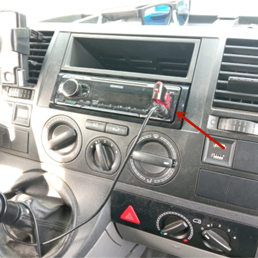 5V 2.1A Dual USB Car Charger Socket Power Inverter Adapter for VW Transporter T5 2003-2009 thumbnail 6