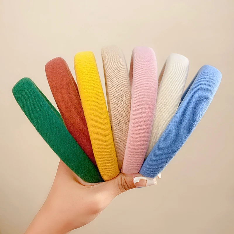 New Colorful Spong Linen Hairbands For Women Girls Fashion Hair Accessories Headband Hair Hoops Headwear Hair Decorate thumbnail 5