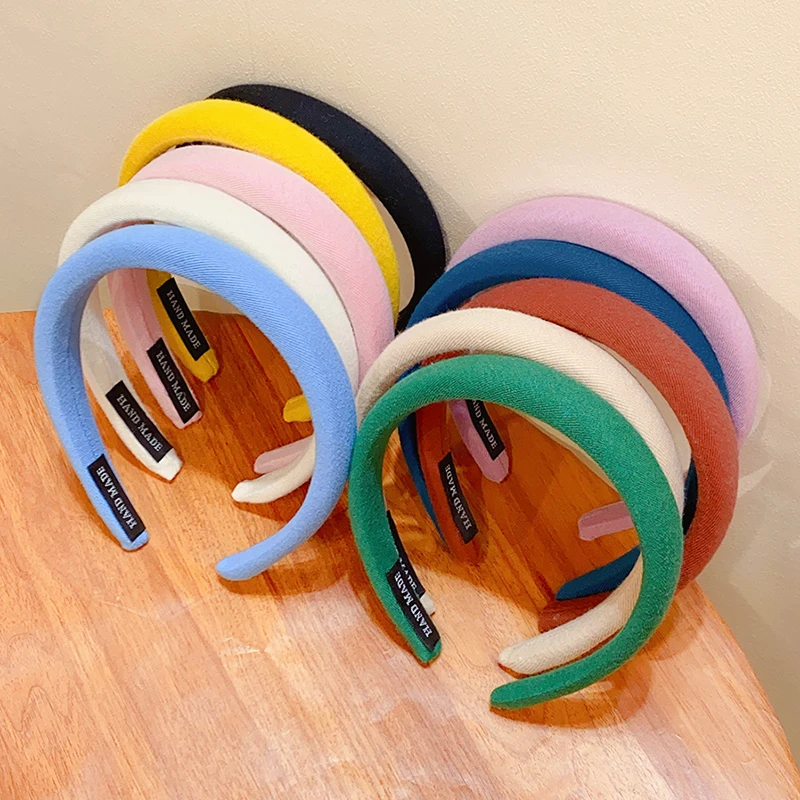 New Colorful Spong Linen Hairbands For Women Girls Fashion Hair Accessories Headband Hair Hoops Headwear Hair Decorate thumbnail 4