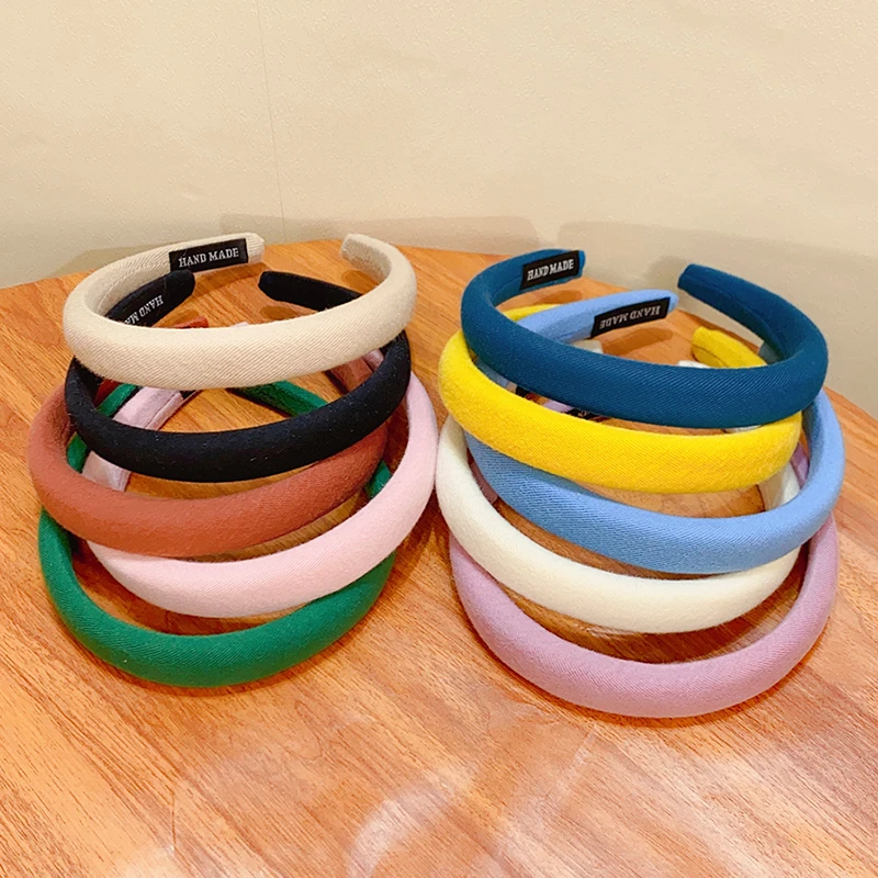 New Colorful Spong Linen Hairbands For Women Girls Fashion Hair Accessories Headband Hair Hoops Headwear Hair Decorate thumbnail 3