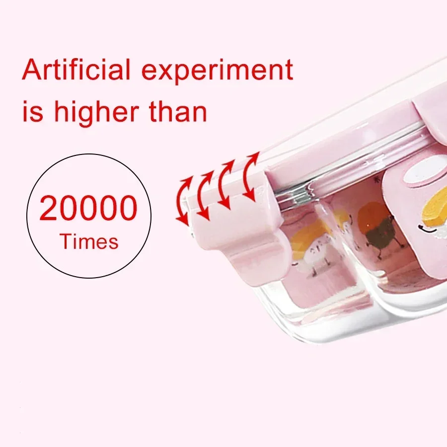 Microwavable Glass Lunch Box, Food Grade Sealed Frozen Glass, Meal Prep Containers, Thermal Lunch Box, Refrigerator thumbnail 2
