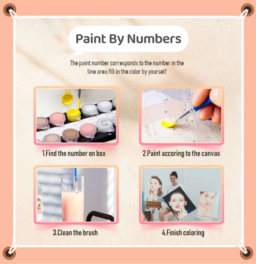 JIATH Personalised Painting By Numbers Dropshipp Color Photo Custom person Animals Family canvas painting Acrylic Paint Diy Gift thumbnail 5