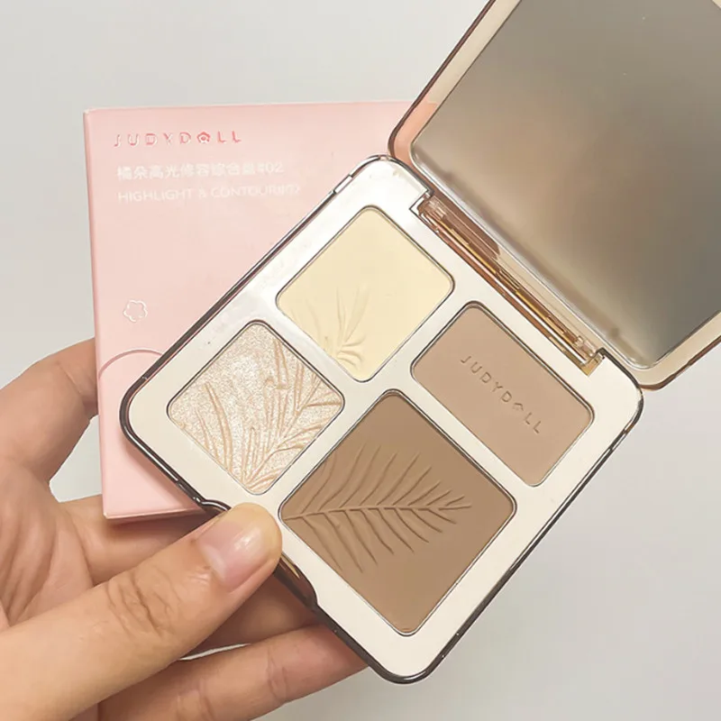 Judydoll Facial Highlighter Makeup Palette Face Lasting Glow Brighten Contour Shimmer Matte Powder 3D Nose Shadow Cosmetics thumbnail 5