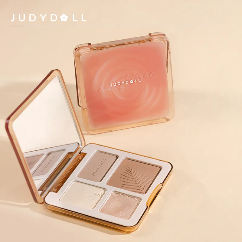 Judydoll Facial Highlighter Makeup Palette Face Lasting Glow Brighten Contour Shimmer Matte Powder 3D Nose Shadow Cosmetics thumbnail 6