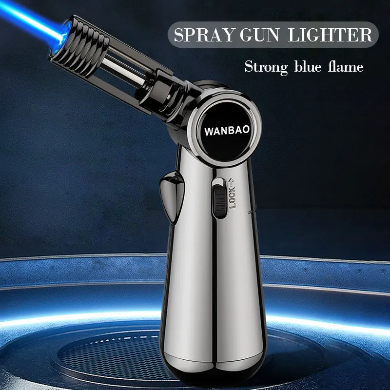 Torch Gas Windproof BBQ Kitchen Cooking Jet Turbo Cigar Lighter High Capacity Spray Gun Jewelry Metal Welding Gifts For Men thumbnail 5