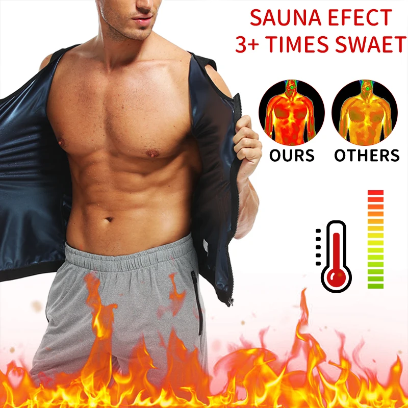 Men Abdomen Reducer Body Shaper Promote Sweat Sauna Vest Fitness Waist Trainer Belly Slimming Shapewear Fat Burner Corset Top thumbnail 4