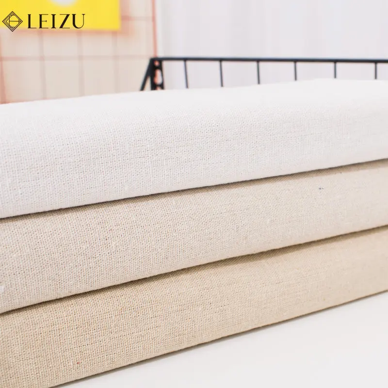 0.5M/1M/2M Cotton Linen Woven Fabric for Table Sofa Curtains Decoration DIY Sewing Material Embroidery Practice Fabric thumbnail 3