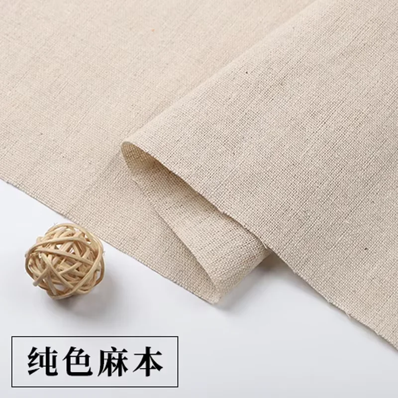 0.5M/1M/2M Cotton Linen Woven Fabric for Table Sofa Curtains Decoration DIY Sewing Material Embroidery Practice Fabric thumbnail 5