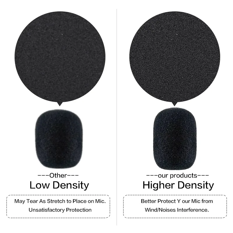 10-500PCS Microphone Windscreen Sponge Cover Headset Mic Foam Cover Protective Cap for Gooseneck Meeting Mic thumbnail 3