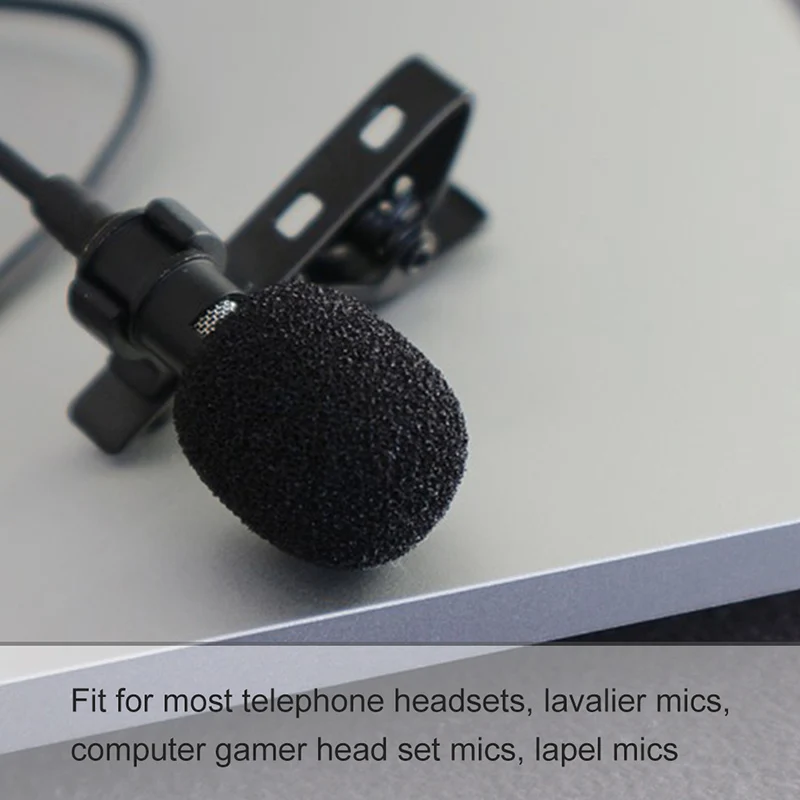 10-500PCS Microphone Windscreen Sponge Cover Headset Mic Foam Cover Protective Cap for Gooseneck Meeting Mic thumbnail 2