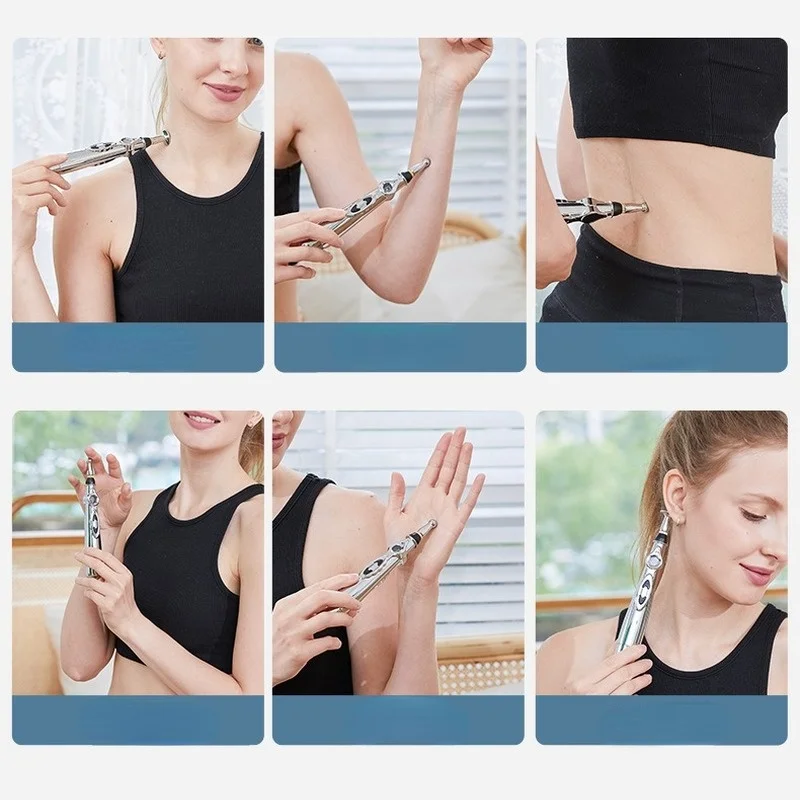 Electronic Acupuncture Pen Electric Meridians Laser Therapy Heal Massage Pen Meridian Energy Pen Relief Pain Tools Massager thumbnail 2