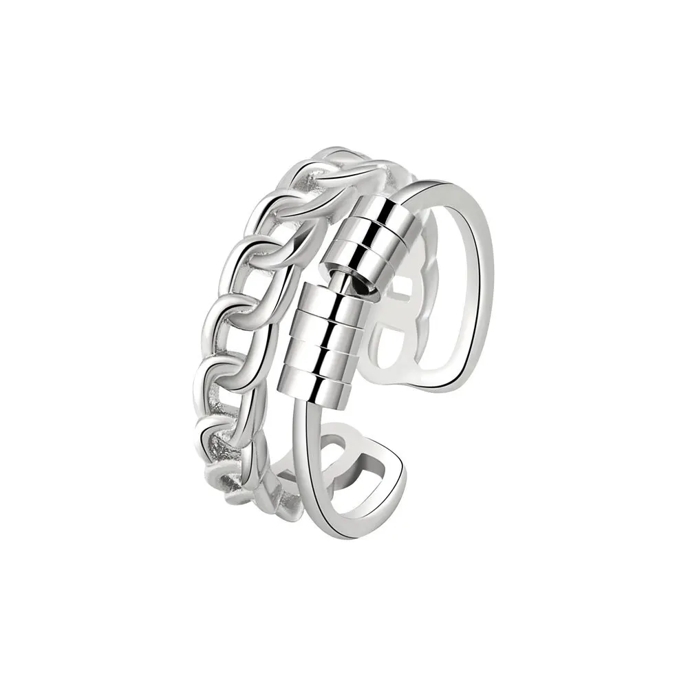 SMJEL Anti Stress Anxiety Ring Fidget Spinner Rings Adjustable for Women Rotating Freely Spinning Accessories Jewelry Gifts thumbnail 2
