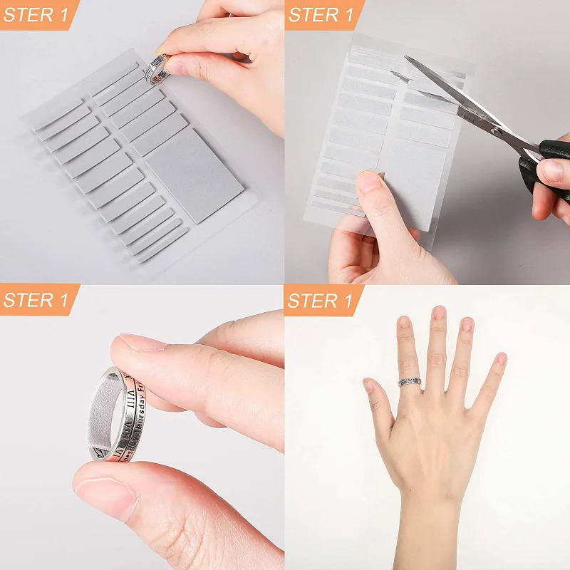 Silicone Invisible Sticker Ring Size Adjust for Loose Rings Transparent White Finger Ring Size Resizer Reducer Jewelry Tools thumbnail 5