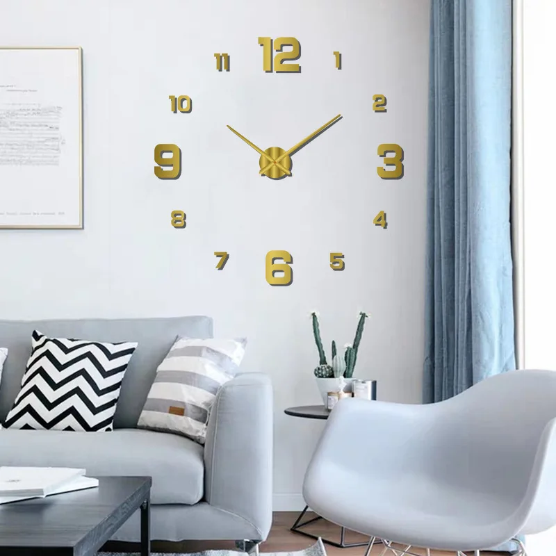 3D Wall Clock Luminous Frameless Wall Clocks DIY Digital Clock Wall Stickers Silent Clock for Home Living Room Office Wall Decor thumbnail 6