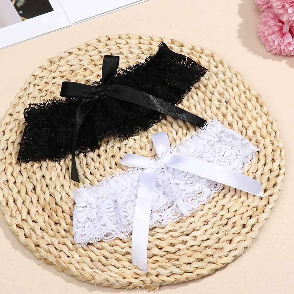 Women Bow Leg Ring Sexy Lingerie Lace Garter Belt Bowknot Leg Loop Wedding Garters Bridal Cosplay Fashion Stocking Thigh Ring thumbnail 3