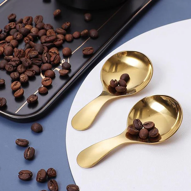1PC Stainless Steel Cute Spoon Short Handle Ice Cream Rice Tea Coffee Spoon Kids Spoon Kitchen Condiment Spice Scoop Tableware thumbnail 2