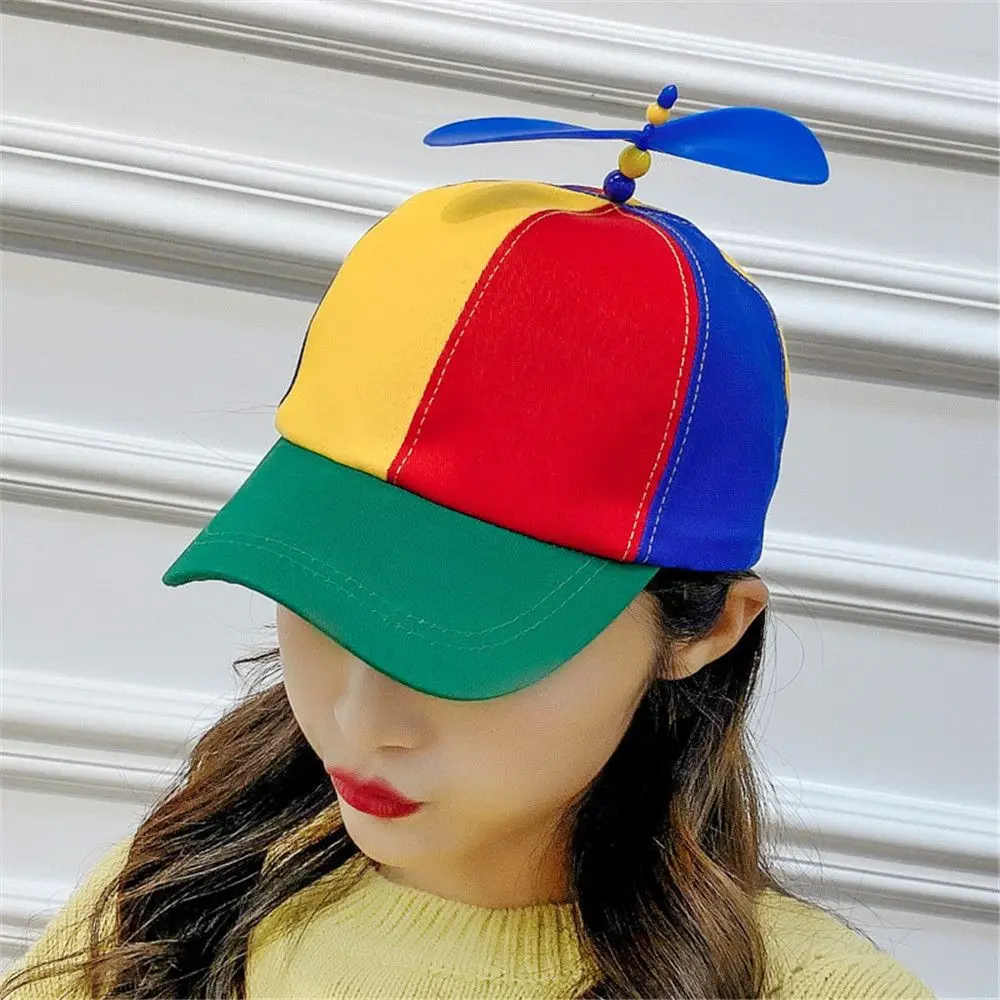 Bamboo Dragonfly Rainbow Sun Cap Funny Adventure Dad Hat Snapback Hat Helicopter Propeller Design for  Boys Girls Adult thumbnail 2