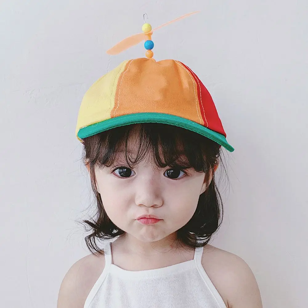 Bamboo Dragonfly Rainbow Sun Cap Funny Adventure Dad Hat Snapback Hat Helicopter Propeller Design for  Boys Girls Adult thumbnail 3