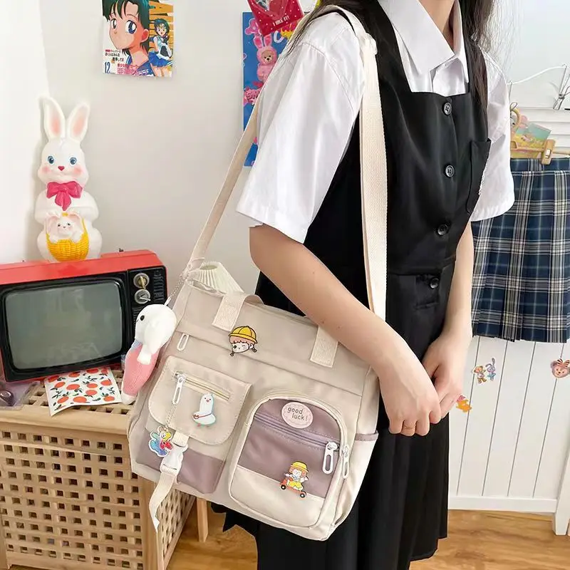 Nylon Waterproof Canvas Women Handbags Shoulder Bag Japanese Ladies Messenger Bag Student School Crossbody Bags for Girl Satchel thumbnail 5