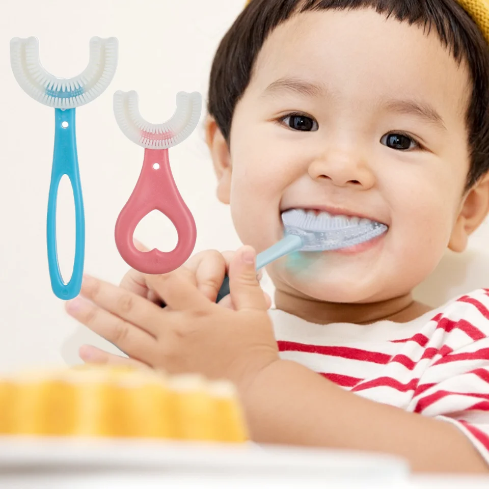 Baby Toothbrush Children 360 Degree U-shaped Child Toothbrush Teethers Baby Brush Silicone Kids Teeth Oral Care Cleaning thumbnail 6
