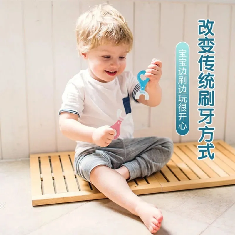 Baby Toothbrush Children 360 Degree U-shaped Child Toothbrush Teethers Baby Brush Silicone Kids Teeth Oral Care Cleaning thumbnail 5