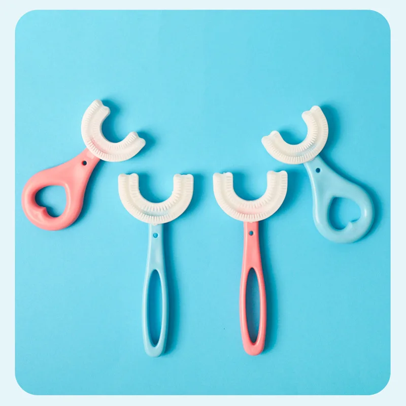 Baby Toothbrush Children 360 Degree U-shaped Child Toothbrush Teethers Baby Brush Silicone Kids Teeth Oral Care Cleaning thumbnail 2