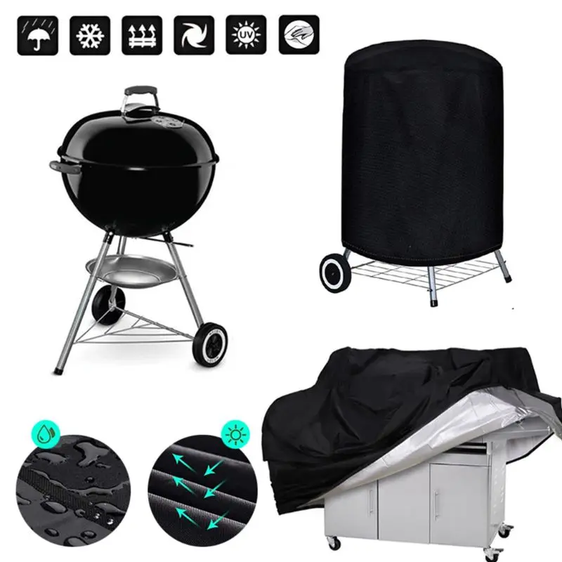 5 Size BBQ Grill Barbeque Cover Anti-Dust Waterproof Weber Heavy Duty Charbroil BBQ Cover Outdoor Rain Protective Barbecue Cover thumbnail 3