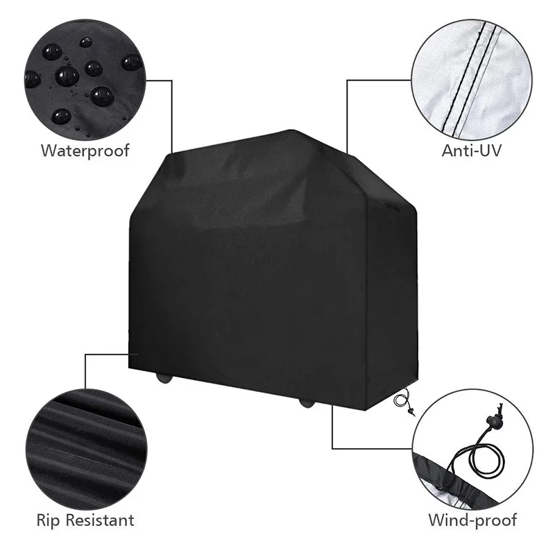 5 Size BBQ Grill Barbeque Cover Anti-Dust Waterproof Weber Heavy Duty Charbroil BBQ Cover Outdoor Rain Protective Barbecue Cover thumbnail 4