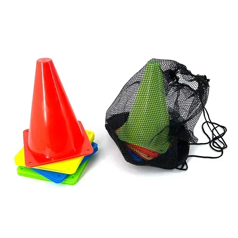 5pcs18CM Sign Bucket 6Inch Barrier Football Road Flat Training Cone Roller Pile Springback Marking Cup Symbol Sports Accessories thumbnail 6