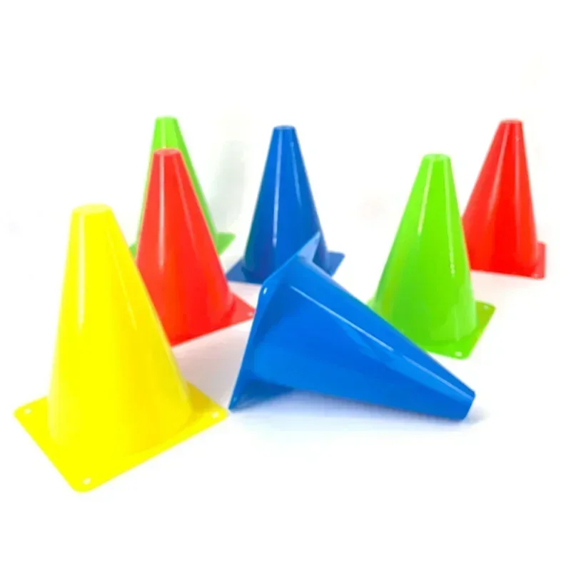 5pcs18CM Sign Bucket 6Inch Barrier Football Road Flat Training Cone Roller Pile Springback Marking Cup Symbol Sports Accessories thumbnail 2