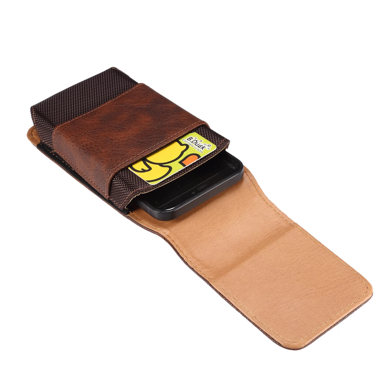 Universal Leather Men Waist Bag Mobile Phone Belt Clip Case For iPhone Samsung Galaxy Xiaomi Redmi Poco Oppo 7 Pro Holster Pouch thumbnail 2