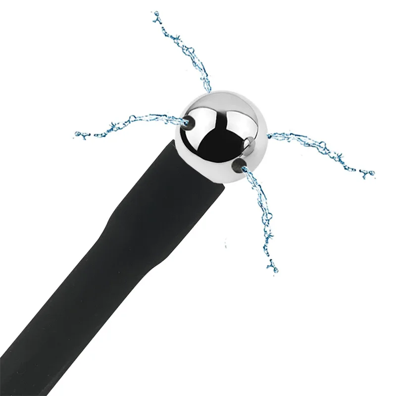 Silicone Black Bidet 25 to 200cm Long Douche Enema Syringe Shower Cleaning Head Anal Beads Butt Plug Nozzle Thread G1/2' thumbnail 3