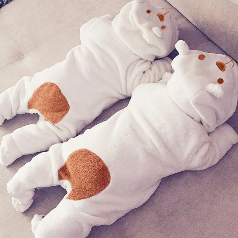 Newborn Baby Boy Girl Kids Bear Hooded Romper Jumpsuit Bodysuit Clothes Outfits Long Sleeve Playsuit Toddler One Piece Outfit thumbnail 3