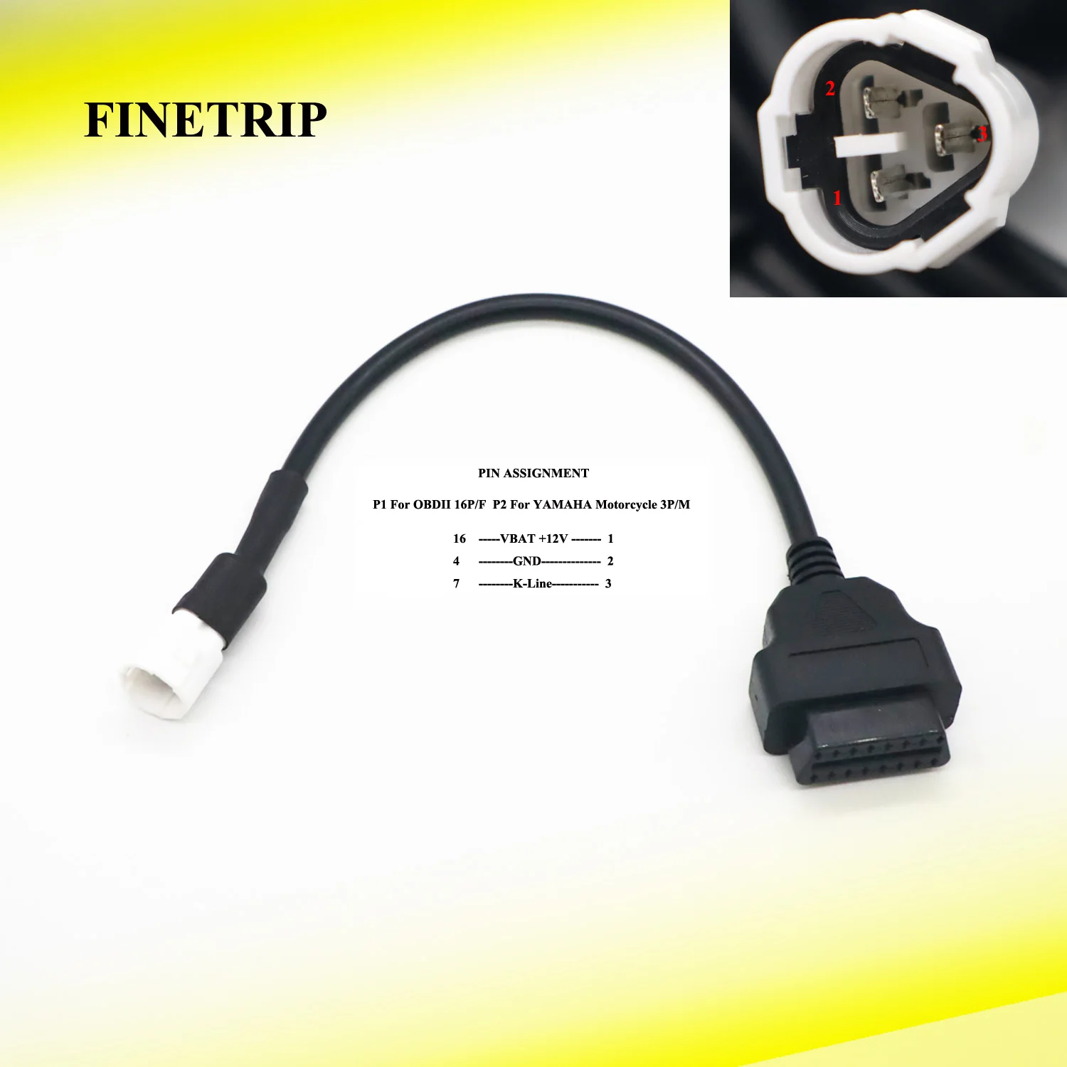 Motorcycle OBD2 Cable For Honda/Suzuki For YAMAHA For KYMCO For BMW For Ducadi For KTM Motorbike Diagnostics Connector Adapter thumbnail 6