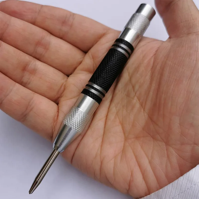 Automatic Centre Punch General Woodworking Metal Drill Adjustable Spring Loaded Automatic Punch Hand Tools for Metal Wood Glass thumbnail 5