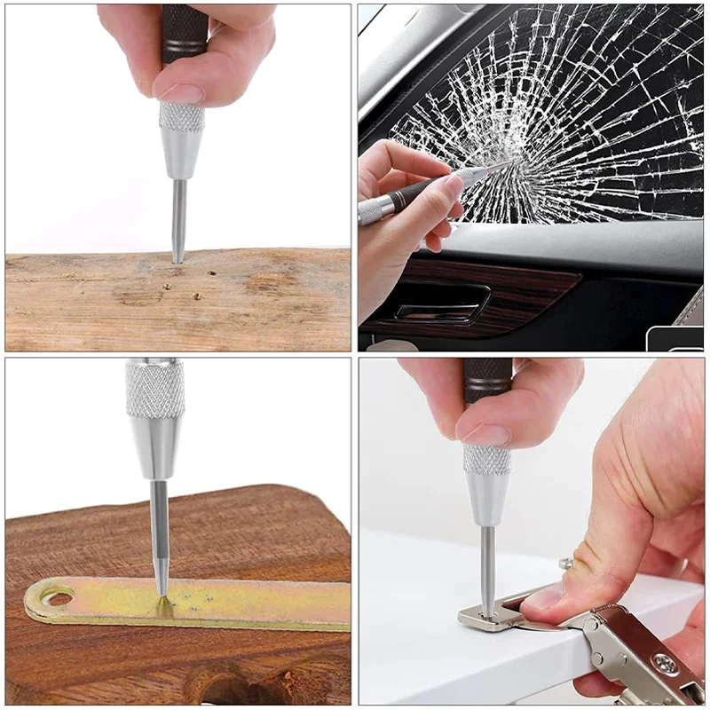 Automatic Centre Punch General Woodworking Metal Drill Adjustable Spring Loaded Automatic Punch Hand Tools for Metal Wood Glass thumbnail 4