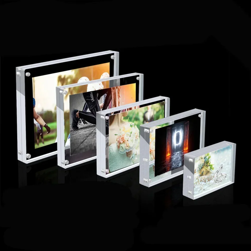 1 Pc Transparent Photo Frame Acrylic Magnetic Display Frame Poster Display Stand 3/5mm For Room Desk Home Decoration thumbnail 6