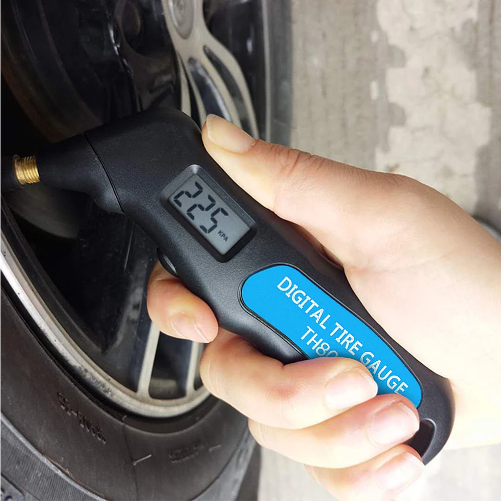 Universal TH805 Digital Car Tire Tyre Air Pressure Gauge Meter LCD Display Tester for Car Truck Motor Bike Manometer Barometers thumbnail 4