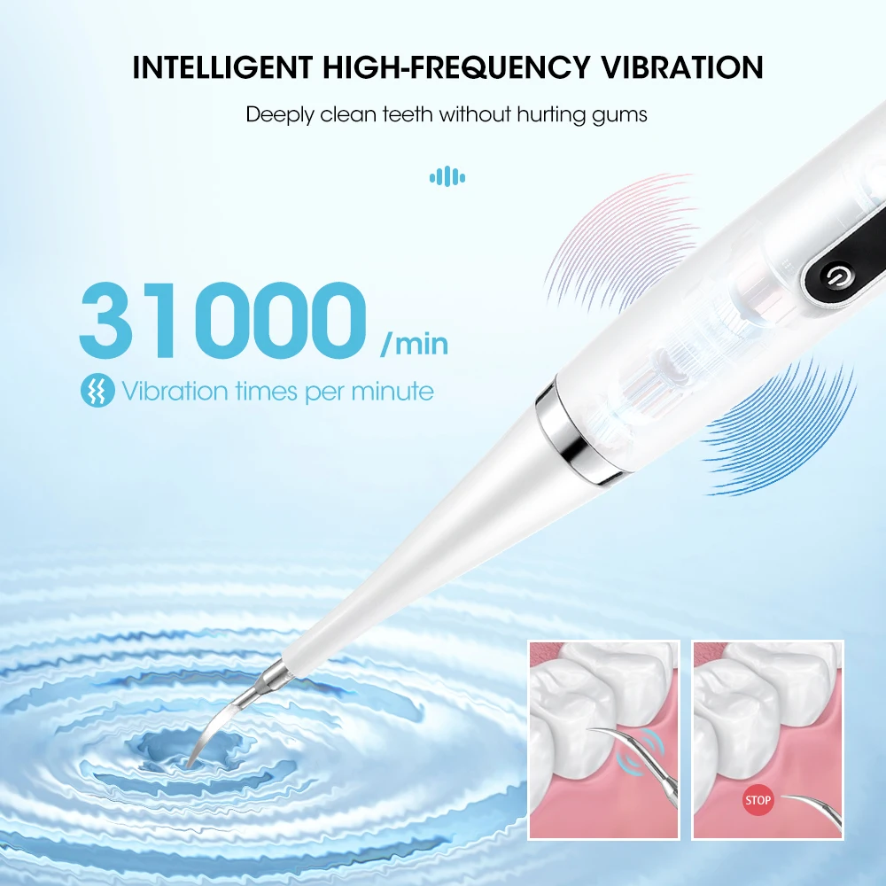 Electric Dental Scaler Calculus Remover Teeth Plaque Cleaner Teeth Whitening Dental Stone Removal 1pc Toothbrush head Oral Care thumbnail 4