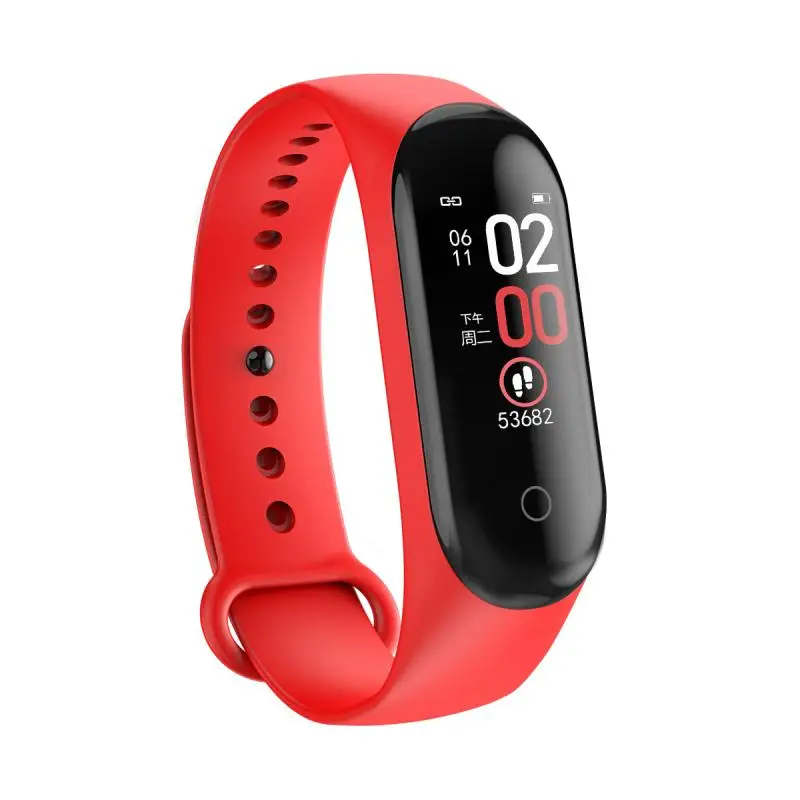 M4 Wristband Sport Fitness Pedometer Color Screen Smart Bracelet Blood Pressure Walk Step Counter Smart Band Watch thumbnail 3