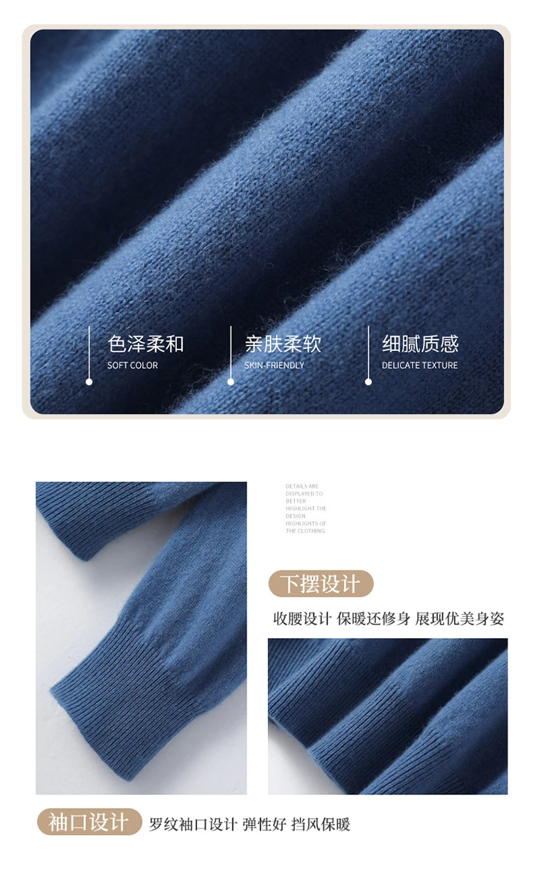 Women's Sweater 2025 Autumn Winter Knitted Pullovers V-neck Slim Fit Bottoming Shirt Solid Soft Knitwear Jumpers Basic Sweaters thumbnail 6