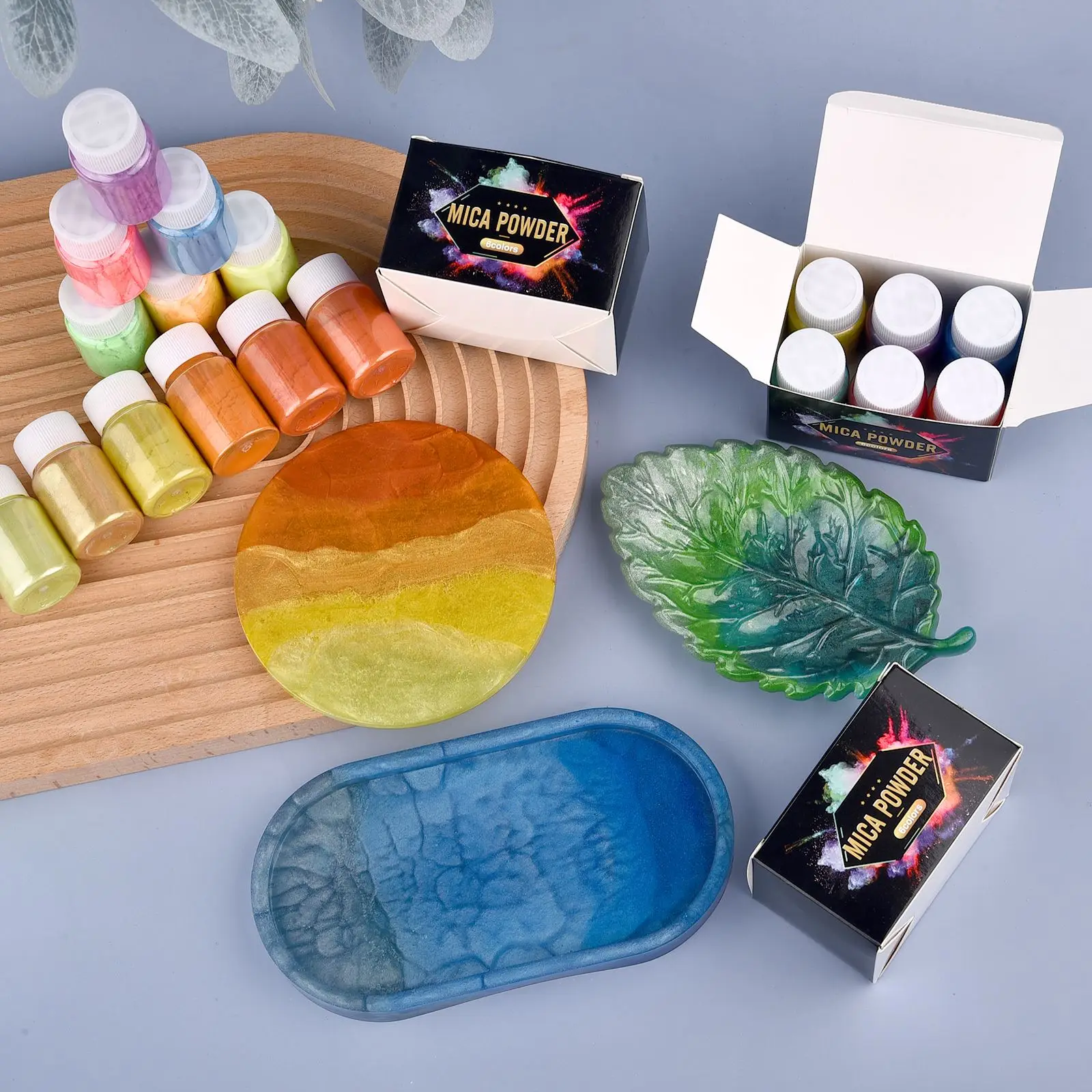 6 Colors/Set Pearl Powder Pigment DIY Epoxy Resin Mold Colorant Dye  Mineral Powder Epoxy Resin Dye Pearl Pigment Glitter Crafts thumbnail 3
