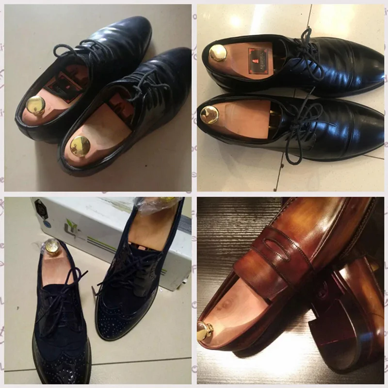 1 Pair Wood Adjustable Shoe Trees For Men Women Spring Solid Shoe Support Metal Knob Shoe Tree Shaping Shoe's Stretcher Shaper thumbnail 4