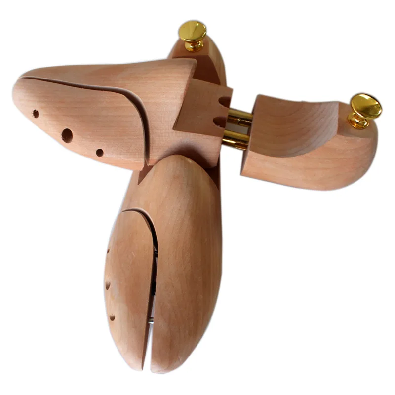 1 Pair Wood Adjustable Shoe Trees For Men Women Spring Solid Shoe Support Metal Knob Shoe Tree Shaping Shoe's Stretcher Shaper thumbnail 2
