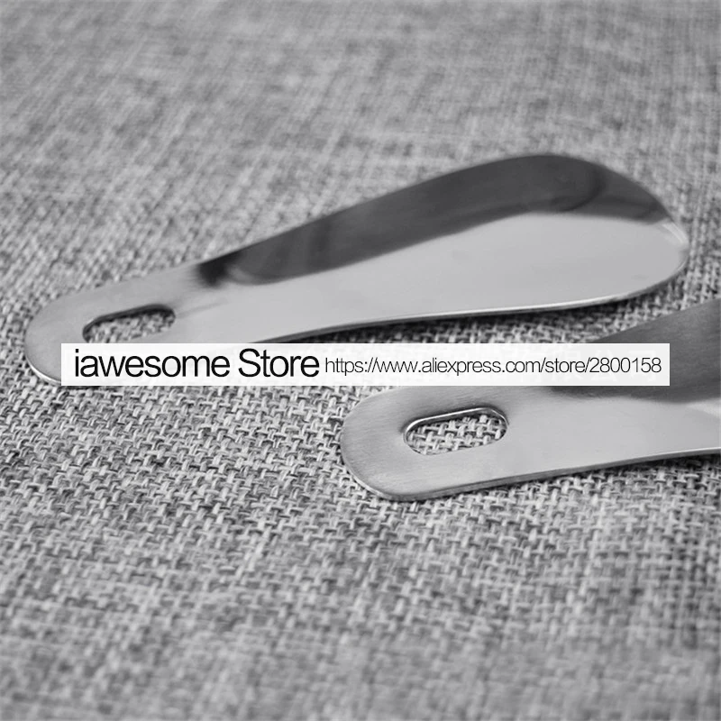 10cm Stainless Steel Easy Carry Small Shoehorn Metal Durable High Quality Portable Fashion Key Ring Shoe Horns Accessories thumbnail 4