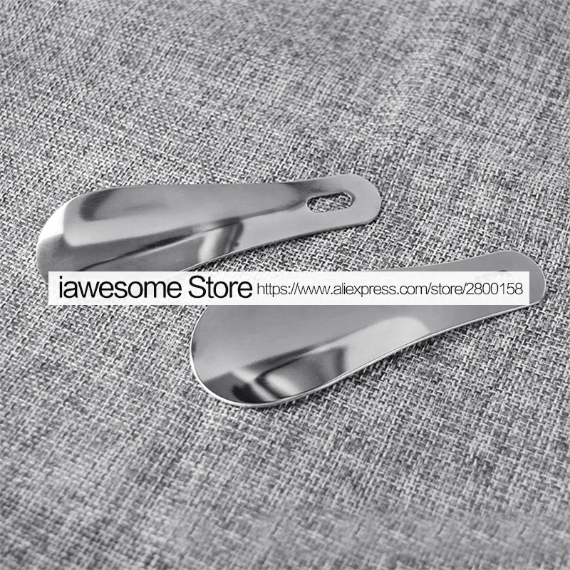 10cm Stainless Steel Easy Carry Small Shoehorn Metal Durable High Quality Portable Fashion Key Ring Shoe Horns Accessories thumbnail 3