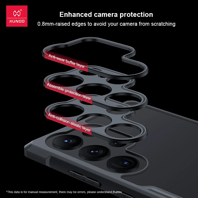 Xundd For Samsung Galaxy S24 S25 S26 Ultra Case For S25 S23 Plus S21 Ultra FE Airbag Shockproof Shell PC&TPU Back Clear Cover thumbnail 3