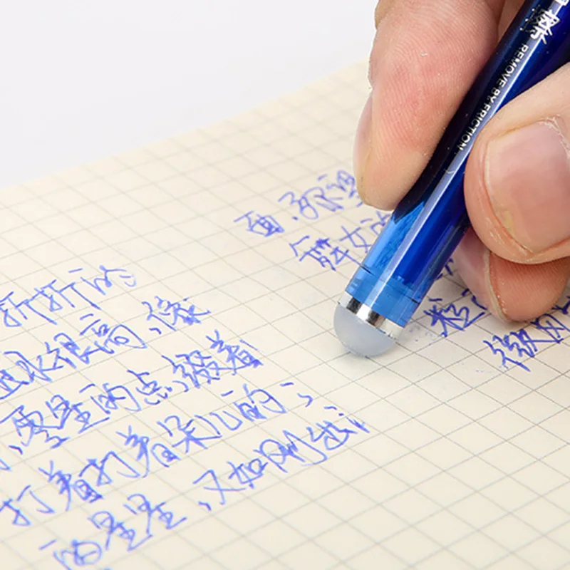 0.5mm Erasable Gel Pen Set Black Blue Red Ink Refill Rod Kawaii Pens Washable Handle School Office Supplies Writing Stationery thumbnail 3