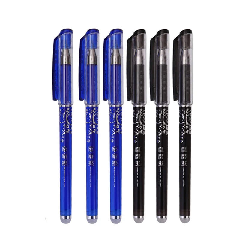 0.5mm Erasable Gel Pen Set Black Blue Red Ink Refill Rod Kawaii Pens Washable Handle School Office Supplies Writing Stationery thumbnail 6
