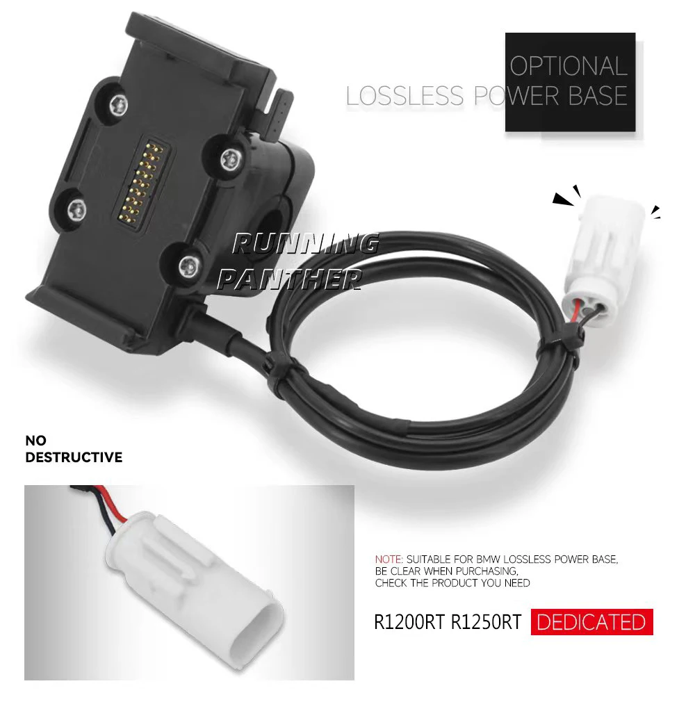 R1200RT R1250RT Motorcycle GPS Phone Holder USB & Wireless Charging Navigation Bracket Base Lossless Port For BMW R 1200 1250 RT thumbnail 6